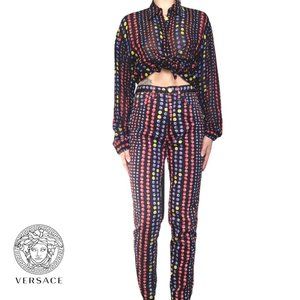 versace jeans couture fruits fruity kiwi blueberry cherry print 2 piece set